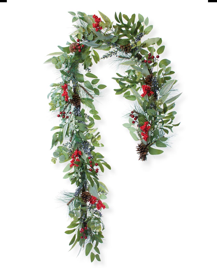 Faux Red Berry Holiday Garland