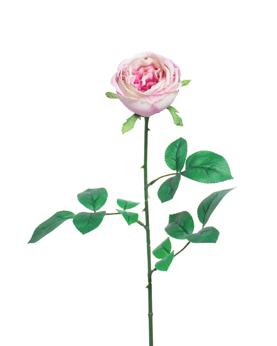 14 Cabbage Rose Faux Flower Stem Spray