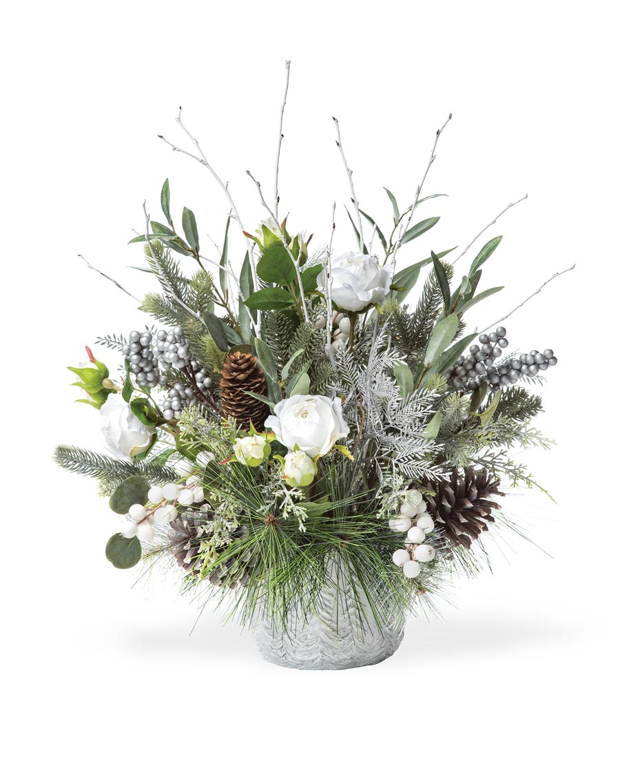 White Winter Artificial Holiday Arrangement