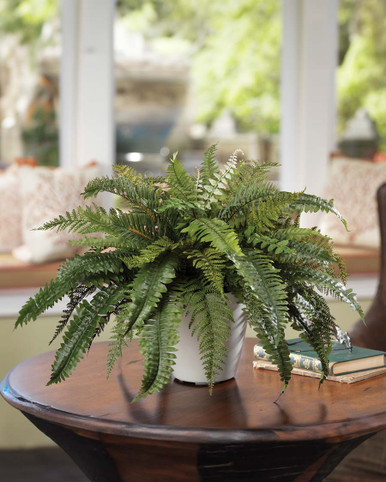 Faux Fern Foliage Planter