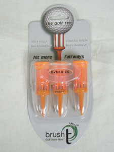 Brush-T Oversize Golf Tees (Orange) 3pk NEW Brush-T Oversize Golf Tees (Orange) 3pk NEW