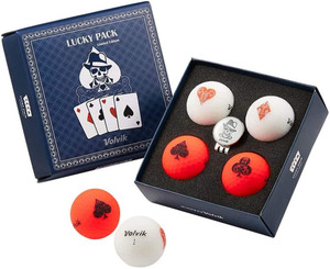 Volvik Vivid Lucky Pack Golf Balls (4pk, White & Red) w/ Ball Marker NEW Volvik Vivid Lucky Pack Golf Balls (4pk, White & Red) w/ Ball Marker NEW