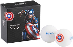 Volvik Vivid Marvel X Golf Balls (Captain America, 4pk) NEW Volvik Vivid Marvel X Golf Balls (Captain America, 4pk) NEW