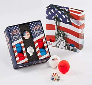Volvik Vivid USA Pack Golf Balls (4pk, Red, White & Blue) w/ Ball Marker NEW Volvik Vivid USA Pack Golf Balls (4pk, Red, White & Blue) w/ Ball Marker NEW