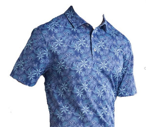 Bermuda Sands Short Sleeve Polo Shirt (Tripp, Blue, Large) Golf NEW Bermuda Sands Short Sleeve Polo Shirt (Tripp, Blue, Large) Golf NEW