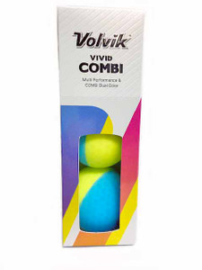 Volvik Vivid Combi Golf Balls (Blue/Yellow, 3pk) 1 Sleeve NEW Volvik Vivid Combi Golf Balls (Blue/Yellow, 3pk) 1 Sleeve NEW