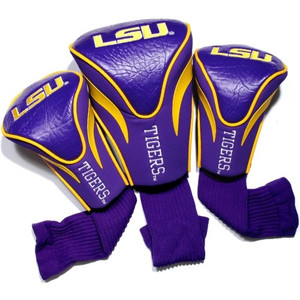Team Golf Contour Golf Club Headcovers 3pk (LSU TIGERS) NCAA NEW Team Golf Contour Golf Club Headcovers 3pk (LSU TIGERS) NCAA NEW