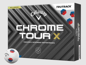 Callaway Chrome Tour X Tru Track Golf Balls (White/Blue/Red, 12pk) 1dz 2024 NEW Callaway Chrome Tour X Tru Track Golf Balls (White/Blue/Red, 12pk) 1dz 2024 NEW