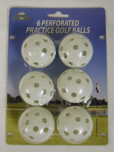On Course Perforated Practice Golf Balls (6pk) Plastic Golf Ball NEW On Course Perforated Practice Golf Balls (6pk) Plastic Golf Ball NEW