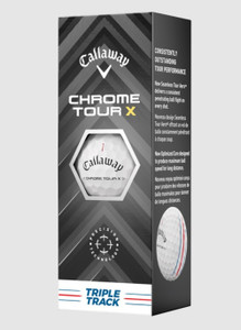 Callaway Chrome Tour X Triple Track Golf Balls (White, 3pk) 1 Sleeve 2024 NEW Callaway Chrome Tour X Triple Track Golf Balls (White, 3pk) 1 Sleeve 2024 NEW
