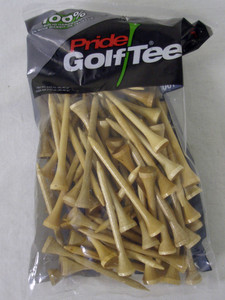 Pride Golf Tees (2.75", Natural, 100pk) 100% Solid Hardwood NEW Pride Golf Tees (2.75", Natural, 100pk) 100% Solid Hardwood NEW