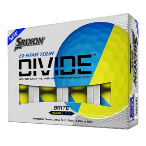 Srixon Q-Star Tour Divide Golf Balls (Brite Yellow/Blue, 2021, 12pk) NEW Srixon Q-Star Tour Divide Golf Balls (Brite Yellow/Blue, 2021, 12pk) NEW