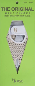 HJ Glove Half Finger Glove (Mens, Left) White Golf Glove NEW HJ Glove Half Finger Glove (Mens, Left) White Golf Glove NEW