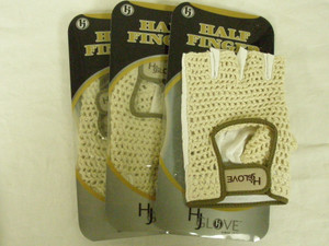 HJ Glove Half Finger Gloves (Mens Left, SMALL, 3pk) Tan NEW HJ Glove Half Finger Gloves (Mens Left, SMALL, 3pk) Tan NEW