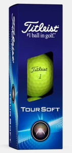 Titleist Tour Soft Golf Balls (Yellow, 3pk) 1 Sleeve 2024 NEW Titleist Tour Soft Golf Balls (Yellow, 3pk) 1 Sleeve 2024 NEW
