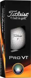 Titleist Pro V1 Golf Balls (White, 3pk, High Numbers) 1 Sleeve 2023 NEW