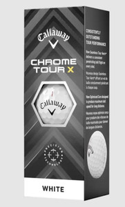 Callaway Chrome Tour X Golf Balls (White, 3pk) 1 Sleeve 2024 NEW Callaway Chrome Tour X Golf Balls (White, 3pk) 1 Sleeve 2024 NEW
