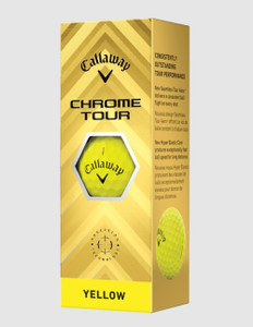 Callaway Chrome Tour Golf Balls (Yellow, 3pk) 1 Sleeve 2024 NEW Callaway Chrome Tour Golf Balls (Yellow, 3pk) 1 Sleeve 2024 NEW