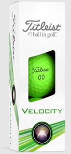 Titleist Velocity Golf Balls (Matte Green, 3pk) 1 Sleeve 2024 NEW Titleist Velocity Golf Balls (Matte Green, 3pk) 1 Sleeve 2024 NEW