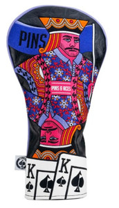 Pins & Aces King of Spades Driver Headcover (Purple/Black/Pink) Golf 2025 NEW Pins & Aces King of Spades Driver Headcover (Purple/Black/Pink) Golf 2025 NEW