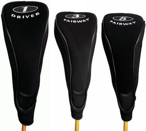 On Course Magna Golf Club Headcovers (Black, 3 pack) NEW On Course Magna Golf Club Headcovers (Black, 3 pack) NEW