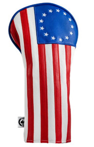 Pins & Aces Betsy Ross Driver Headcover (Red/White/Blue) Golf 2025 NEW Pins & Aces Betsy Ross Driver Headcover (Red/White/Blue) Golf 2025 NEW
