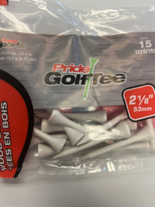 Pride Golf Tees (2.1/8", White, 15pk) 100% Solid Hardwood NEW Pride Golf Tees (2.1/8", White, 15pk) 100% Solid Hardwood NEW
