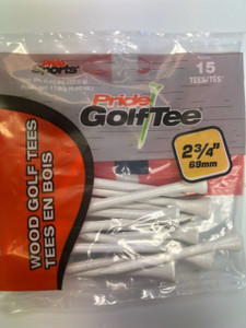 Pride Golf Tees (2.75", White, 15pk) 100% Solid Hardwood NEW Pride Golf Tees (2.75", White, 15pk) 100% Solid Hardwood NEW
