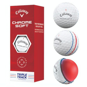 Callaway Chrome Soft Triple Track Golf Balls (White, 3pk) 1 Sleeve 2022 NEW Callaway Chrome Soft Triple Track Golf Balls (White, 3pk) 1 Sleeve 2022 NEW