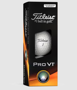 Titleist Pro V1 Golf Balls (White, 3pk, Enhanced Alignment) 1 Sleeve 2023 NEW