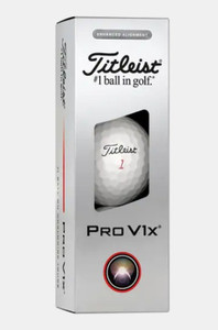 Titleist Pro V1x Golf Balls (White, 3pk, Enhanced Alignment) 1 Sleeve 2025 NEW