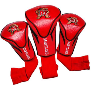 Team Golf Golf Club Headcovers 3pk (Maryland Terrapins, Red) NCAA NEW