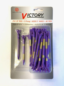Zero Friction Victory 5-Prong Composite Tees (2.75" Purple, 40 Total) NEW