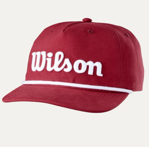 Wilson Script Rope Snapback Hat (Burgundy, Adjustable) Golf Cap 2025 NEW