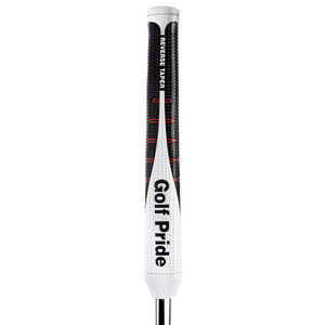 Golf Pride Reverse Taper Pistol Putter Grip (White/Black, Large) 2024 NEW