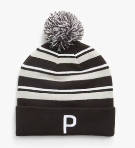 Puma WRMLBL Stripe Pom Beanie (One Size) 2023 Golf Hat NEW