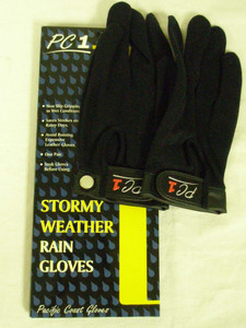 Pacific Coast PC1 Rain Gloves (LADIES PAIR SMALL) Black NEW