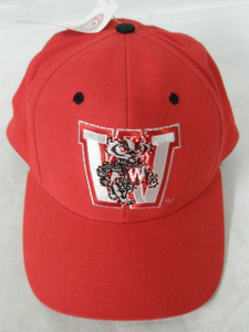Wisconsin Badgers Light Wear Fiber Optic Hat (Red, Adjustable) Golf Cap NEW