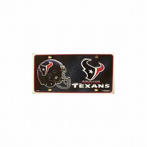 NFL Team License Plate (Houston Texans, Blue/Red) NEW