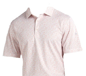 Bermuda Sands Short Sleeve Polo Shirt (Preston, Shell, Large) Golf NEW