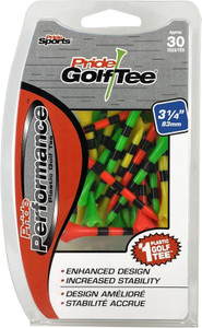 Pride Performance Plastic Golf Tees (3.25",  Multicolor Striped, 30pk) NEW