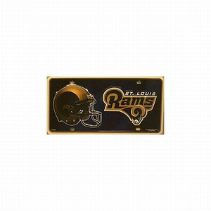 NFL Team License Plate (St. Louis Rams, Blue/Gold) NEW
