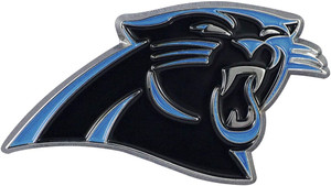 NFL Team Metal Auto Emblem (Carolina Panthers, Black/Blue) NEW