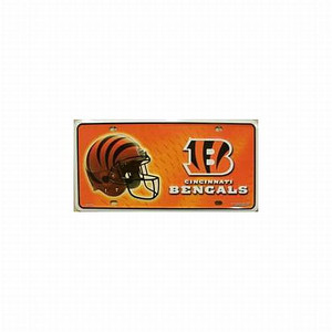 NFL Team License Plate (Cincinnati Bengals, Orange/Black) NEW