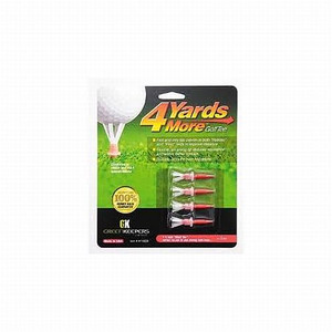 4 More Yards Golf Tees (4pk, 1 3/4" RED) GreenKeepers NEW