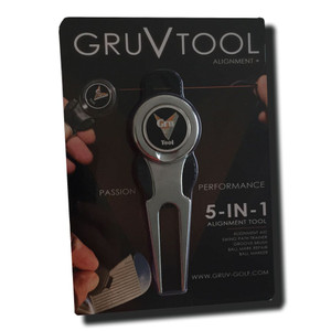 GruvTool 5-in-1 Divot Tool/Alignment Aid Detachable Golf Training Accessory NEW