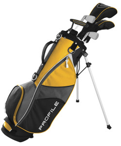 Wilson Profile JGI Junior Complete Set (6pc, Med, Yellow CARRY BAG, LEFT-HANDED) NEW