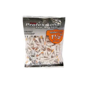 Pride Professional Mini Tee (1 1/2", White 90pk) Solid Hardwood NEW