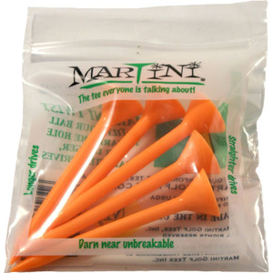 Martini Golf Tees (3.25", ORANGE, 5 pk) USGA Conforming NEW