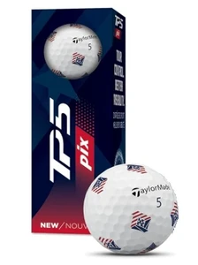 Taylor Made TP5 Pix Golf Balls (USA, 3pk) 1 Sleeve 2026 NEW